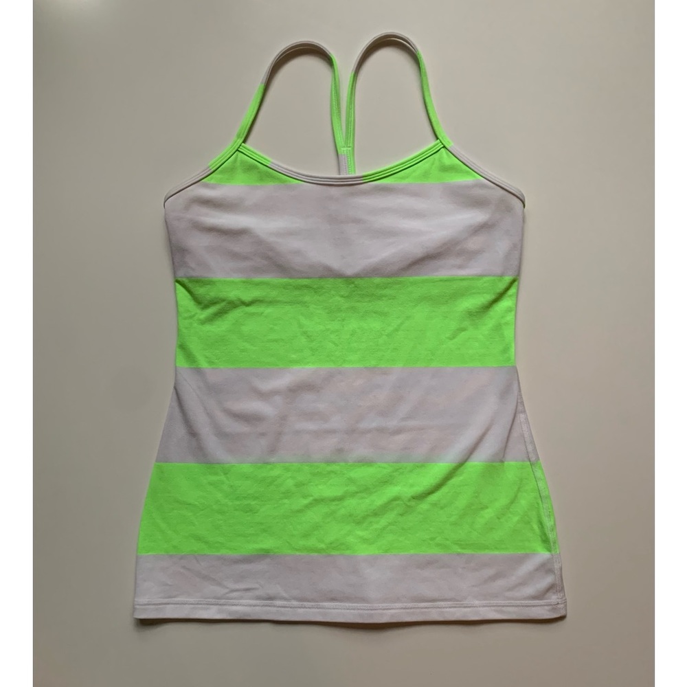 Lululemon Power Y Tank *Luon Light
Bold Stripe Zippy Green